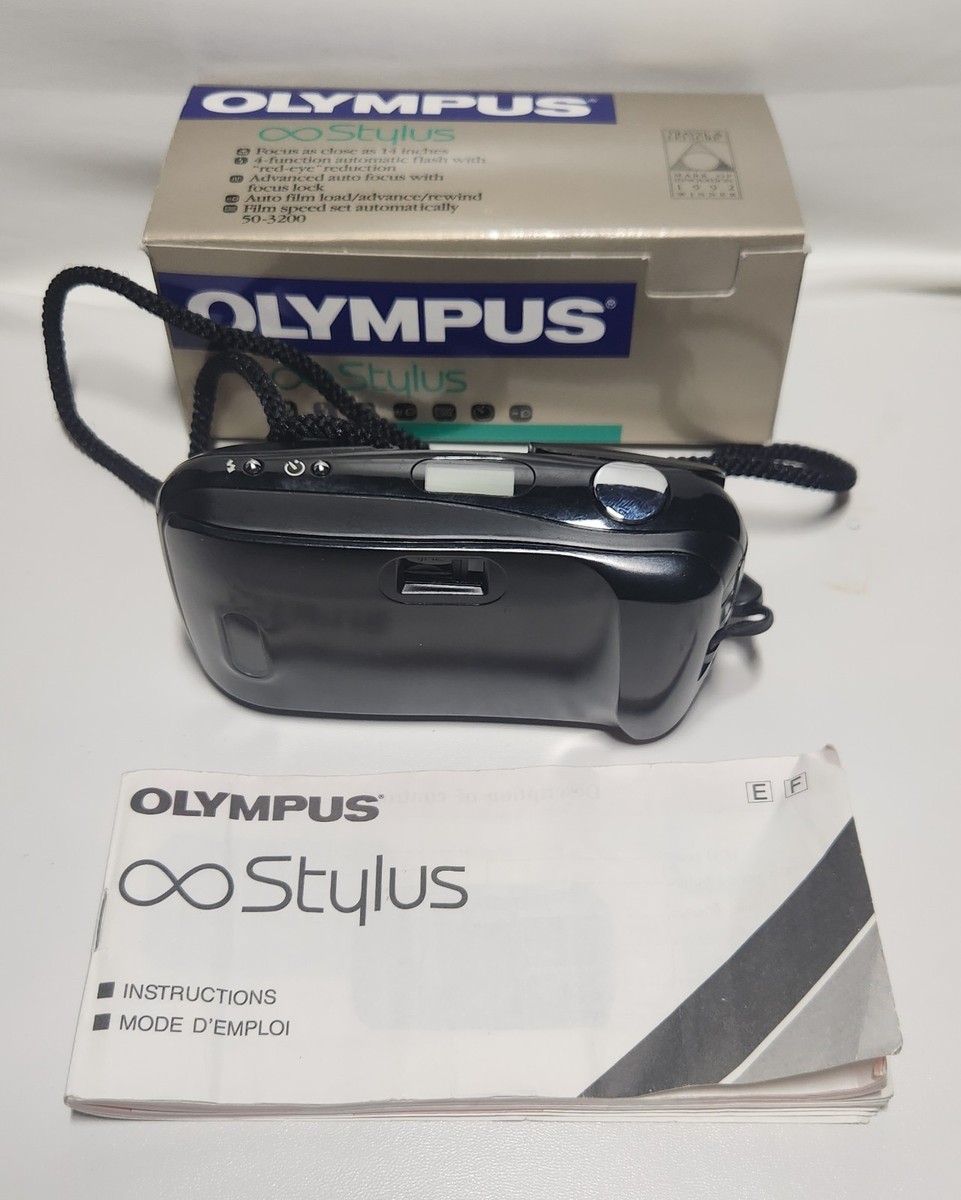 Olympus Infinity Stylus 35mm Film Camera In Box With Manual
