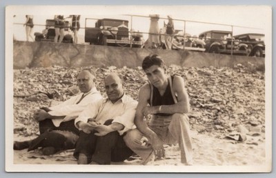 1934 Photo Beach Antique Cars Nahant Massachusetts