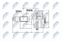 Gelenksatz Antriebswelle NTY NPZ-PE-017 FüR Peugeot SW 206 2A 2E Van LPG 16V Hdi