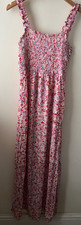 Seraphine Maternity Dress Size 8 Pink Floral Sleeveless Maxi Summer Holiday