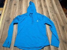 Adidas Hoodie, Women's Size Large, Blue, Long Sleeve, Pullover, Climalite