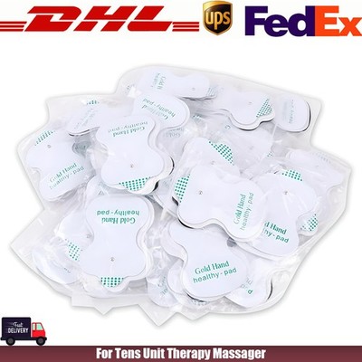 50 X Snap On Replacement Electrode Pads Bulk Fits For Tens Unit Therapy Massager