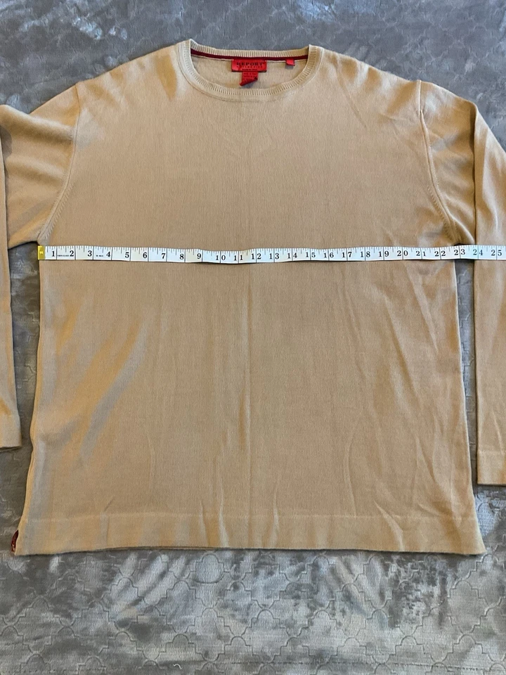 Report Collection Made In Italy Mens Sweater Tan Size XL Long Sleeves - Image 3 of 4
