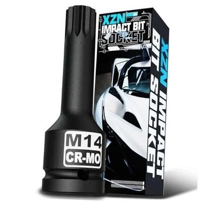 1/2'' Drive M14 XZN Bit Socket, Triple Square Spline Bit Socket, 1/2'' M14 Deep