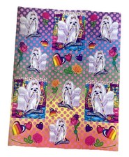 Lisa Frank Vintage 1990s Poodle Dog Full Sticker Sheet Rainbow Pearls Rare