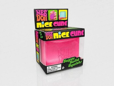 NEW Nee Doh Nice Cube - Super Solid Squish! (Pink) - Stress fidget relief toy