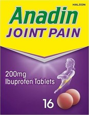 Image of Anadin Joint Pain 200mg - 16 Tablets - A Fast-Acting Painkiller