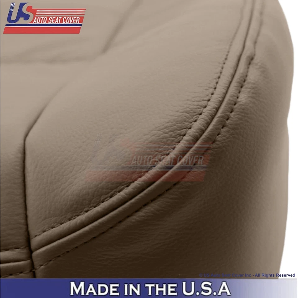 Cubiertas de repuesto delanteras de cuero sintético tostadas para Ford F250 F350 Lariat 2003-2004 OEM Foto 3 de 4