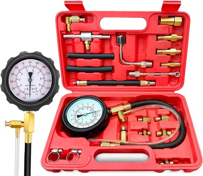 #ad 0 140PSI Fuel Pressure Tester Kit Fuel Injector Injection Pump Pressure Gaug... $33.59