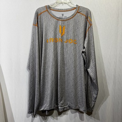 Iron Joc Mens Performance Long Sleeve Silver Shirt Ion Technology Size 3x