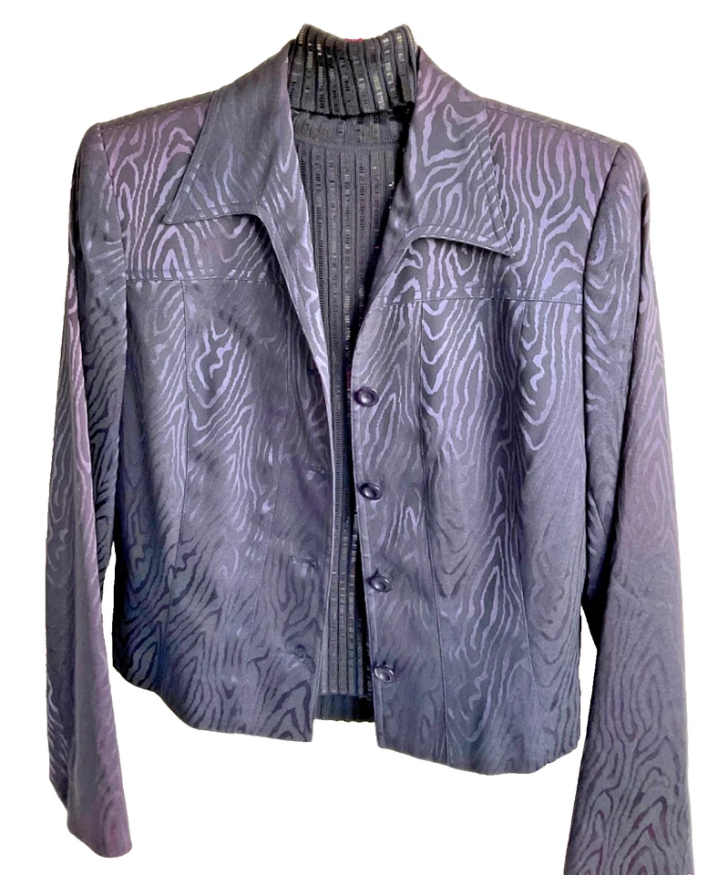 Blazer/jaqueta feminina vintage Cachè Alberto Makali designer esportivo tamanho 10 anos 90 Y2K - Imagem 4 de 4