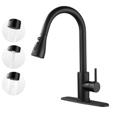 Kitchen Faucet with Pull Down Sprayer  Stainless Steel Single Handle Kitchen F...