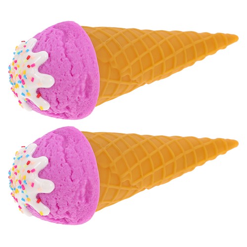 2Pcs PVC Ice Cream Display Props Assorted Color for Ice Cream Shop Window Decor - Afbeelding 4 van 12