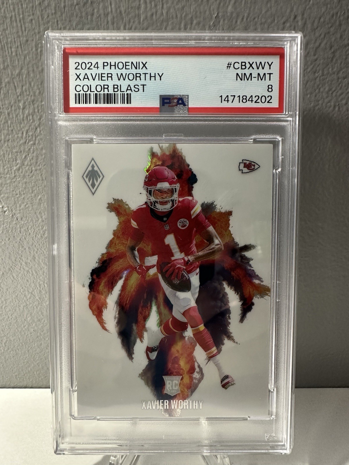 2024 Panini Phoenix - Color Blast Xavier Worthy #CB-XWY (RC)