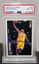 1996 Collectors Choice Kobe Bryant Rookie Card #267 PSA 8 Lakers Legend RC. rookie card picture