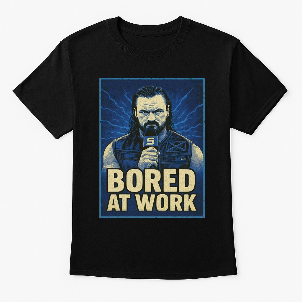 Drew McIntyre Bored At Work Retro WWE Wrestling Unisex Adults