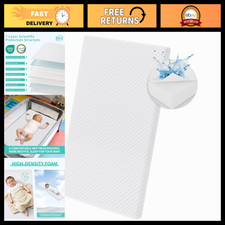 Waterproof Pack and Play Mattress 38"x26"x1.5" - Soft Foam Crib Mattress, Washab