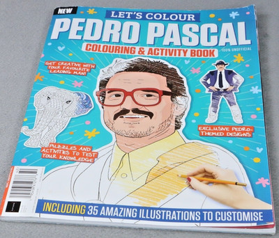 Pedro Pascal Coloring Book Adult Activity Book Fan Gift 2024 35 Illustrations