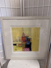 Abstract expressionist print titled "Breakfast In The Sun? by James Fraser