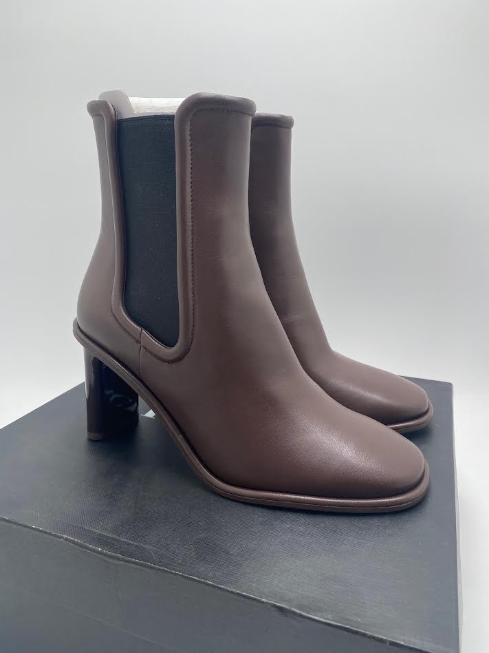 Coach Women's Geneva Leather Ankle Bootie 8.5 Maple CN127