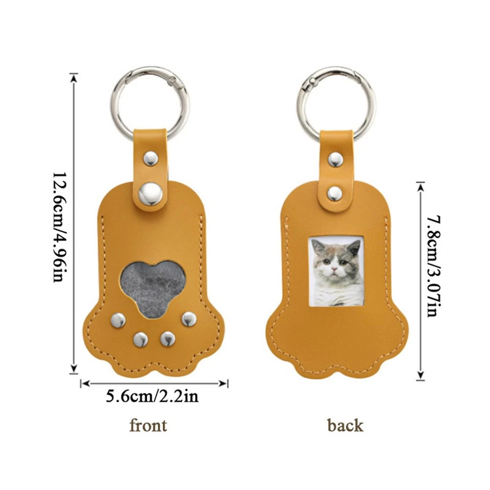 Llavero conmemorativo de pelo de mascota con marco de fotos para exhibición de regalo de recuerdo de mascotas Foto 3 de 4