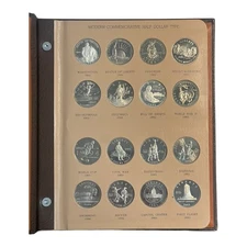 21 Modern Commemorative Half Dollars All Different Mostly Proof In Dansco Album.