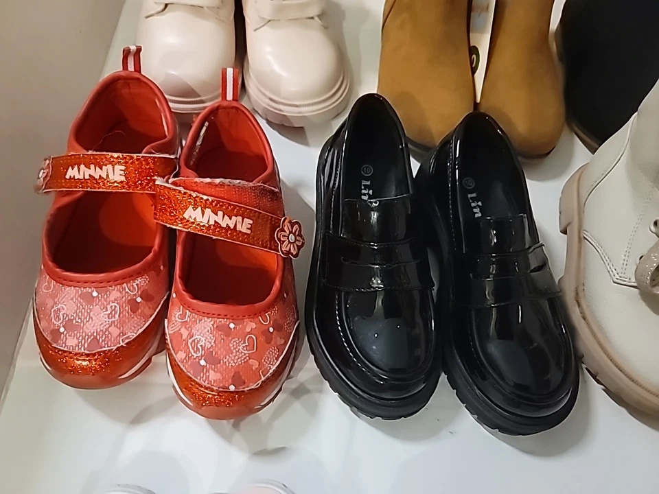 Kids Shoes Lot 9 Pairs Girls Size 10 Sandals Sneakers Boots New Used Minnie Keds - Image 4 of 4