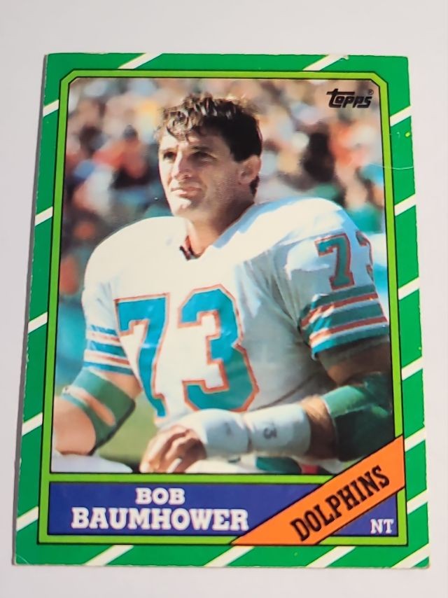 1986 Topps Bob Baumhower Miami Dolphins #55