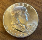 1962 Franklin Half Dollar – About Uncirculated – 90% Silver ￼Philadelphia ￼Mint