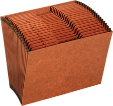 Heavy Duty Expanding File Organizer 21 Pocket A-Z Tabs Letter Size Brown