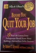 Rich Dad's Before You Quit Your Job by Lechter, Sharon L. Paperback Book The