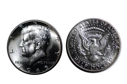 1965 Silver  Kennedy Half Dollar -  Near Gem BU #123