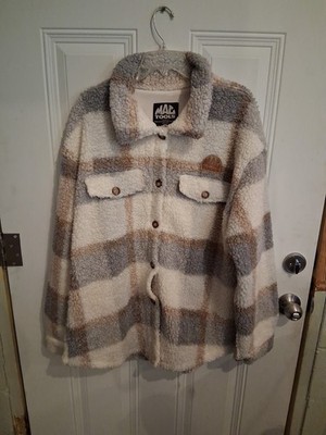 MAC Tools Plaid Sherpa Shacket Mens 2XL Workwear Camping Outdoors Cabin
