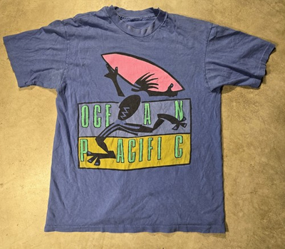 #ad Vintage 80s cean Pacific T Shirt beach surf hawaii skate Size S M $27.99