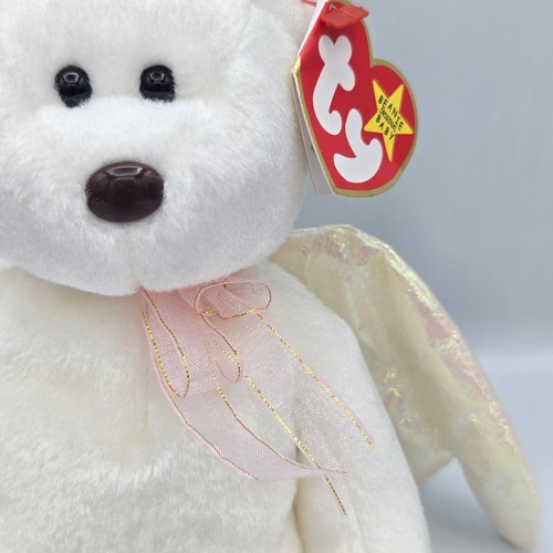 Ty Beanie Babies - Halo The Angel Bear 1998 With Tag - Picture 4 of 11