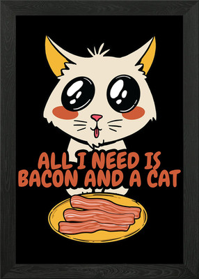 Speck Fleisch Schweinefleisch BBQ Gerahmtes Wandbild Poster Leinwanddruck Bild