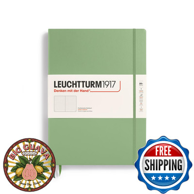 LEUCHTTURM1917 Notebook Hardcover Master Classic A4+ 235 Numbered Pages Sage Dot