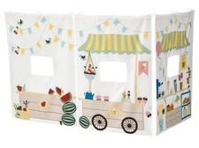 Brand New Ikea Kura Childrens Bed Curtain Market Stall Pattern, 205.061.45