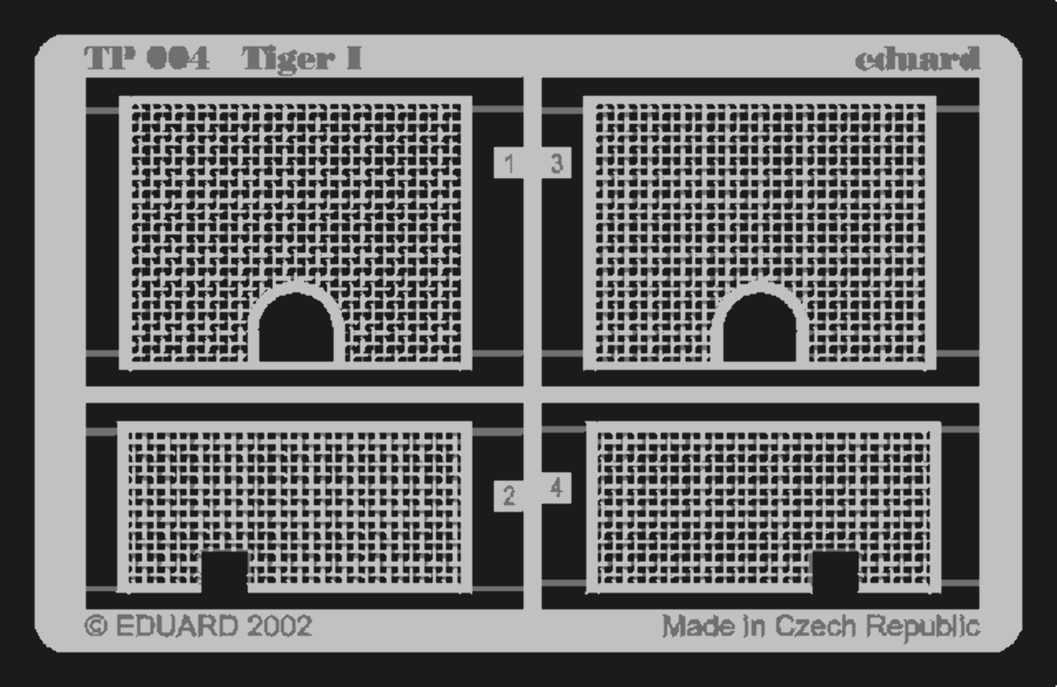 Eduard TP004 1:35 Pz.Kpfw.VI Tiger I grilles to be used with Tamiya