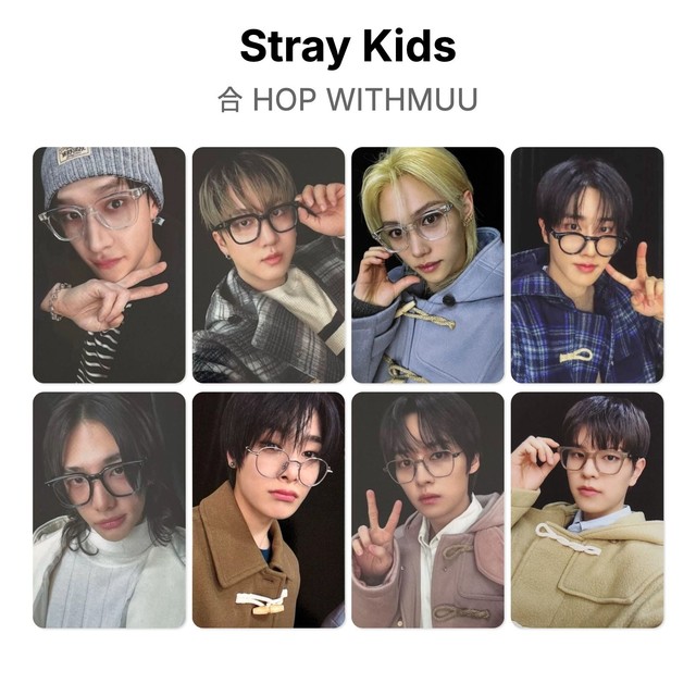 Stray Kids 合 HOP WITHMUU Official Photocard KPOP Free Gift