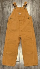 Carhartt Overalls Bibs Pants Kid Boys 3T Brown Canvas EUC