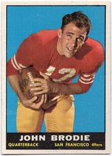 TL1180 1961 Topps #59 John Brodie RC San Francisco 49ers