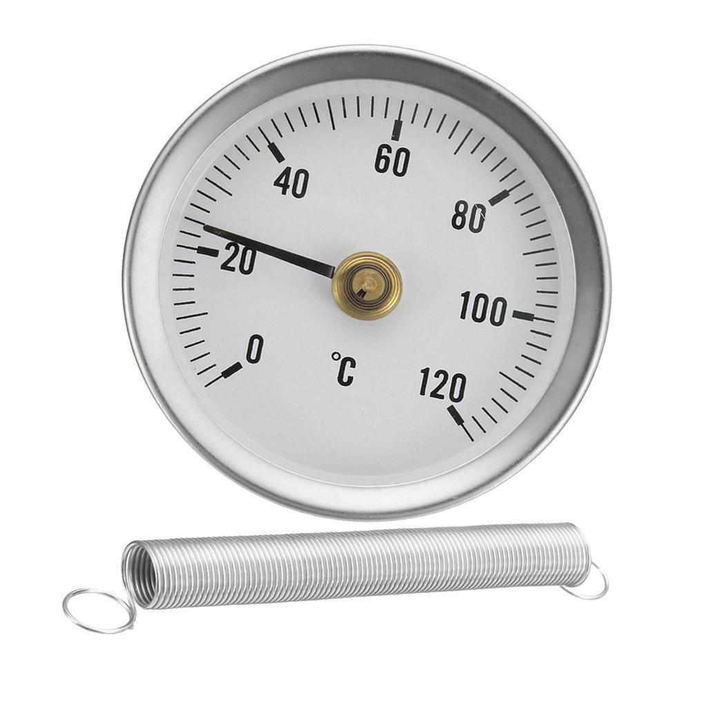 HVAC Heating Thermometer 10 PCS 63mm Pipe Thermometers - Clip-on Dial ...