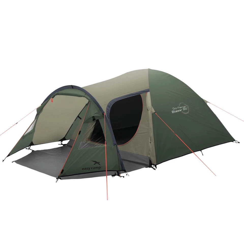 EASY CAMP BLAZAR 300 TENT 3 MAN CAMPING FESTIVAL DOME TENT GREEN