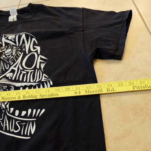 King of Attitude Austin Texas Skull Advertising – Black T Shirt Size XL - Picture 9 of 10