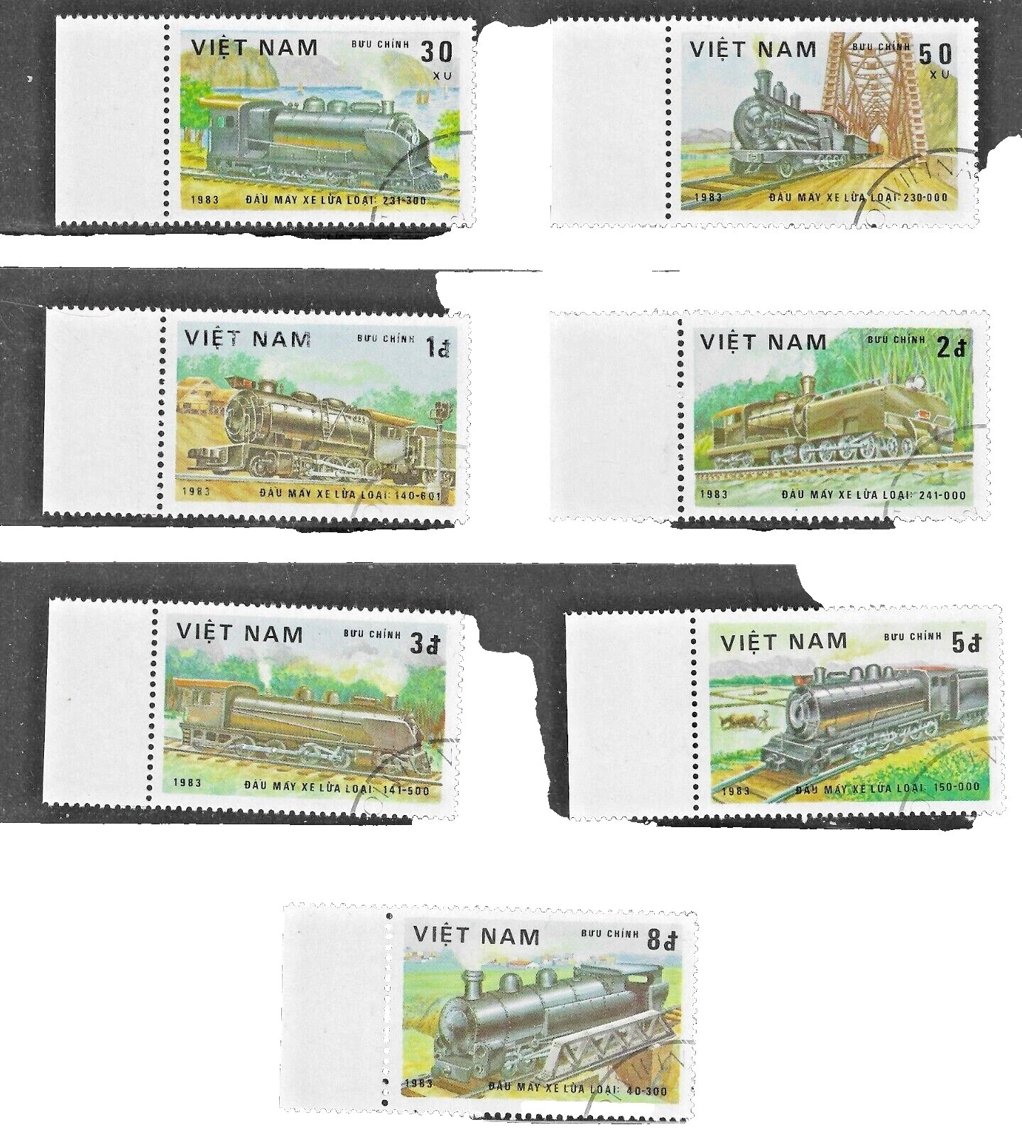 Trenes y ferrocarriles Sellos vietnamita