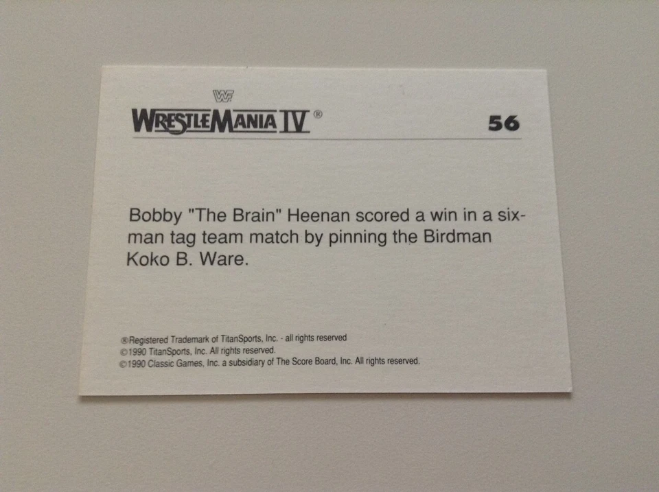 DONALD TRUMP RINGSIDE 1990 CLASSIC WWF WRESTLEMANIA  #56 CARD BOBBY HEENAN NM - Image 3 of 4