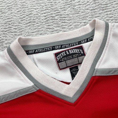 Vintage Ohio State Buckeyes Hockey Jersey Red Steve And Barry’s Men’s Size Large - Picture 3 of 12