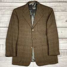 Calvin Klein Blazer 40 R Sport Jacket Coat Wool Saks Fifth Avenue Brown USA Made