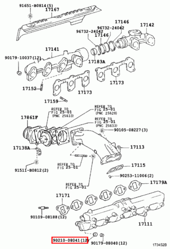 Genuine LandCruiser 80 Series 1HD 1HZ Intake Manifold Rubber Seal Washer x12 - Picture 17 of 20